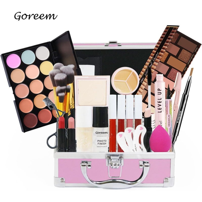 TT Makeup and makeup plate set combination, Amultifunctional makeup set- eye shadow plate, lip gloss, lipstick, concealer, powder blusher, eyeliner pencil eyebrows TT - Image 5