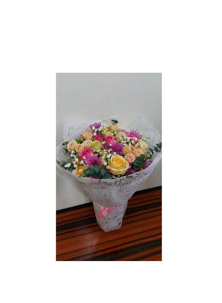 Generic Baeutiful Mix Color Flowers Bouquet  15 