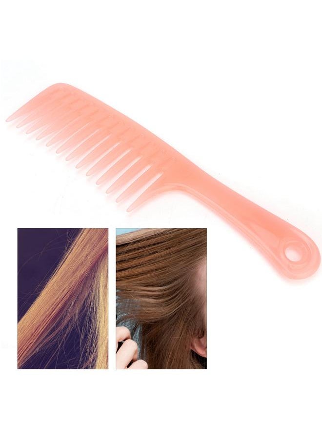 Thoraya Single Row Tooth Hair Massage Comb with Handle Beauty Tools for Dry Wet Curly(Pink)  - Image 5