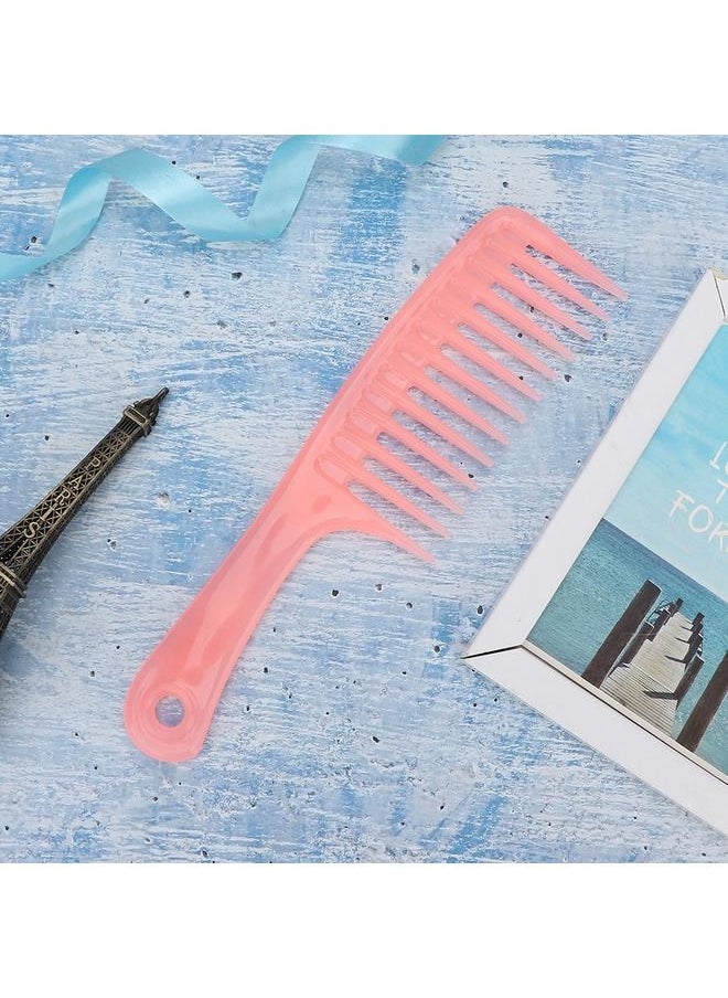 Thoraya Single Row Tooth Hair Massage Comb with Handle Beauty Tools for Dry Wet Curly(Pink)  - Image 4