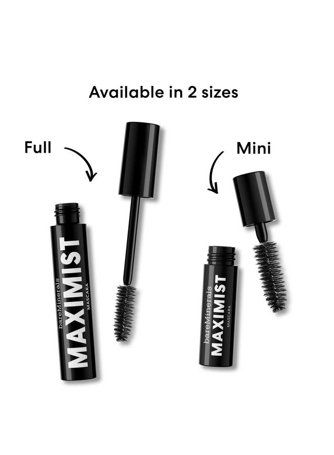 ماسكارا سوداء مكثفة من بير ميني ماكسيميست فيتو-فايبر من بير مينيرالز لرموش أكثر كثافة بشكل واضح، تدوم طوال اليوم، ماسكارا سوداء مقاومة للماء، حجم مناسب للسفر، نباتية - Image 5