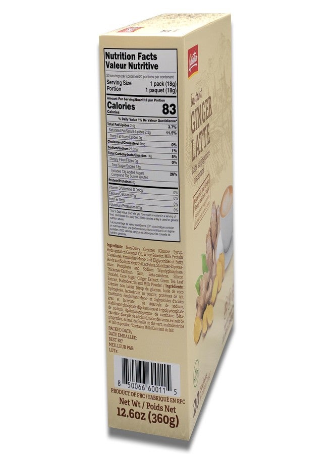 Lipatea Instant Ginger Latte, Made with Real Ginger, Honey, and Cane Sugar, Caffeine-Free, Gluten-Free, 100% Natural (Pack of 1) - Image 3