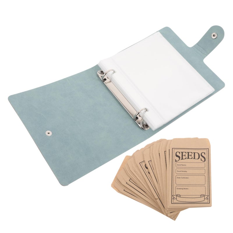 Green Plant Organizer Binder Set With Resealable Pouches And Clear Sheet Protectors For Gardening Supplies - Image 2