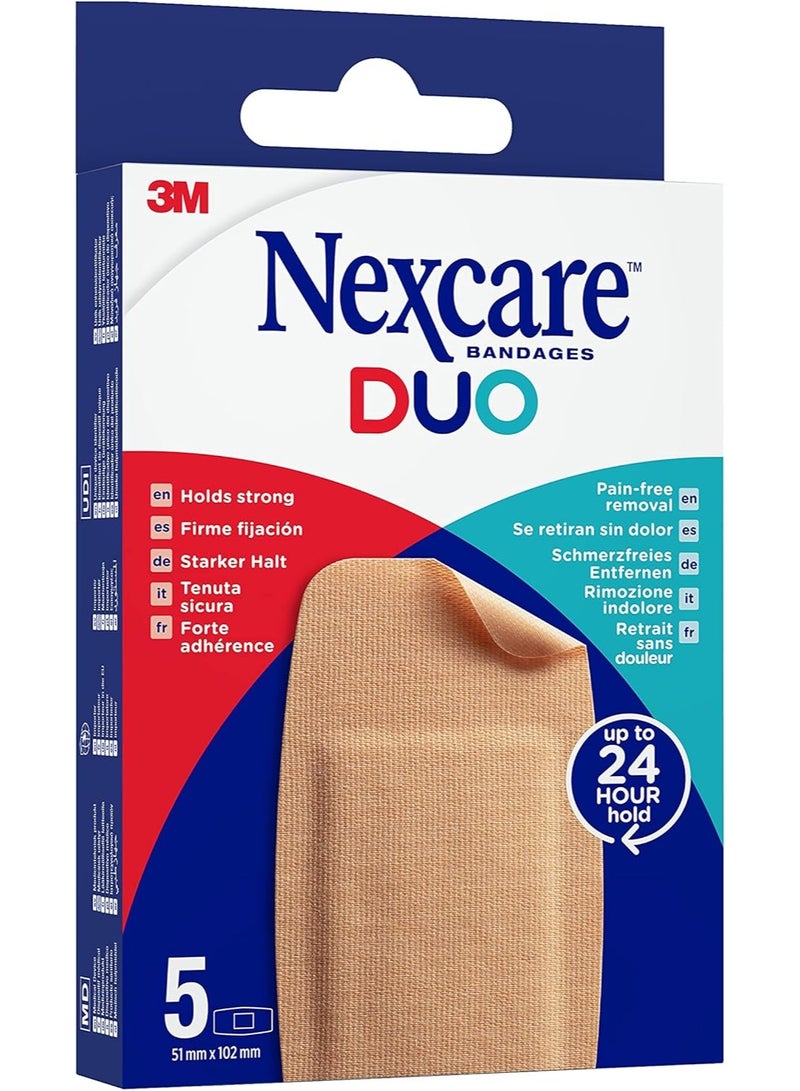 3M Nexcare Duo Maxi Bandages 51MM X 102MM 5Pcs - Image 2