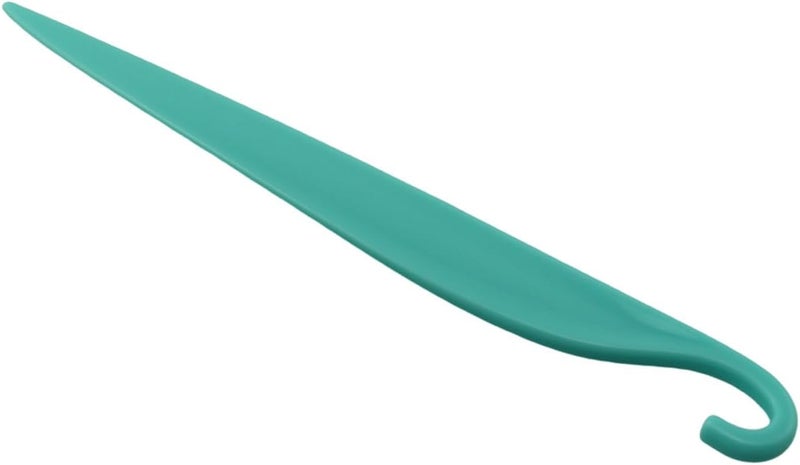 PZRT Plastic Cake Release Knife Bread Cutting Knife Arc Bread Trimming Knife 21.4x2.0cm/8.66x0.8 inch Suitable for Baking Stirring Scraping Folding Food Cream Butter Scraper Blue - Image 1