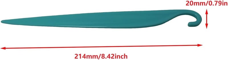 PZRT Plastic Cake Release Knife Bread Cutting Knife Arc Bread Trimming Knife 21.4x2.0cm/8.66x0.8 inch Suitable for Baking Stirring Scraping Folding Food Cream Butter Scraper Blue - Image 3