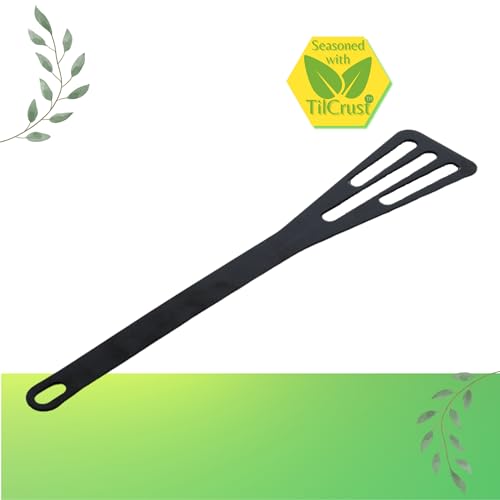 Trilonium Iron Dosa Roti Karandi Turner Spatula (Seasoned not Coated) (30 cms | Pack of 2) - Image 5