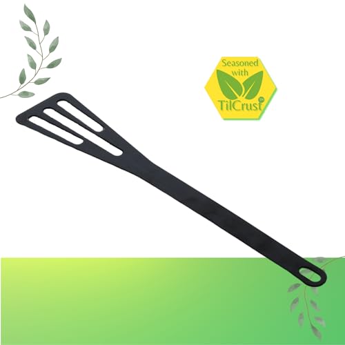 Trilonium Iron Dosa Roti Karandi Turner Spatula (Seasoned not Coated) (30 cms | Pack of 2) - Image 3
