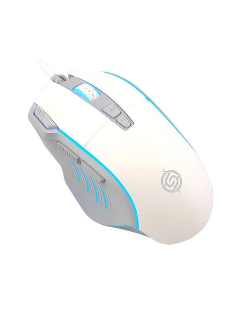 Q6 Wired USB Gaming Mouse, Adjustable High Precision Dpi Computer Mouse, Glowing Ergonomic Design Gaming Mice, Durable 8 Button Stylish Mouse For Laptop PC Computer, (Grey)