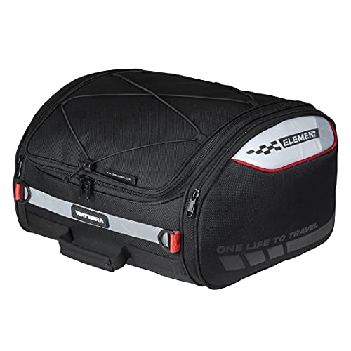 ViaTerra polyester Element Motorcycle Tailbag (35 LTR) I Compatible with All Bikes I Inclusive of Outer Rain/Dust Cover - Image 1