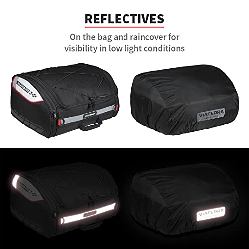 ViaTerra polyester Element Motorcycle Tailbag (35 LTR) I Compatible with All Bikes I Inclusive of Outer Rain/Dust Cover - Image 5