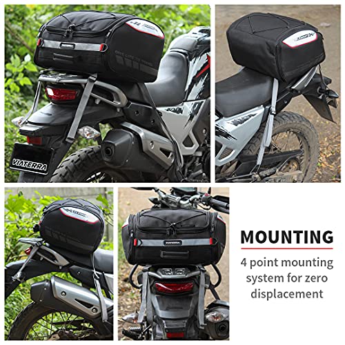 ViaTerra polyester Element Motorcycle Tailbag (35 LTR) I Compatible with All Bikes I Inclusive of Outer Rain/Dust Cover - Image 4