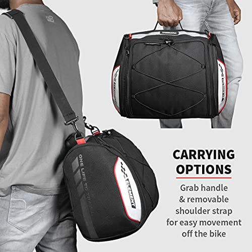 ViaTerra polyester Element Motorcycle Tailbag (35 LTR) I Compatible with All Bikes I Inclusive of Outer Rain/Dust Cover - Image 3
