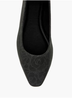 Flora Bella By Shoexpress Women Floral Textured Slip-On Ballerina Shoes  - Image 4
