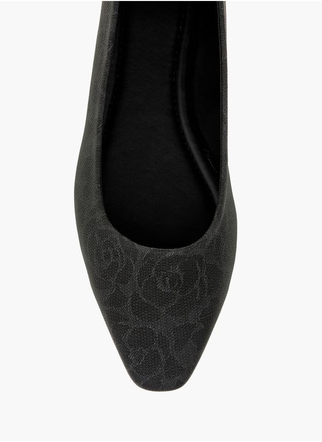 Flora Bella By Shoexpress Women Floral Textured Slip-On Ballerina Shoes  - Image 4