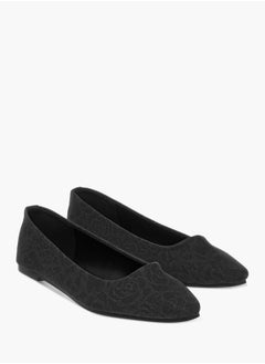 Flora Bella By Shoexpress Women Floral Textured Slip-On Ballerina Shoes  - Image 1