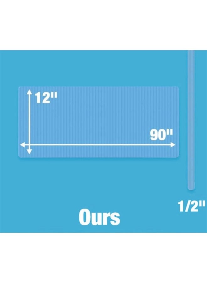 عام مرشح تهوية، 90 بوصة × 12 بوصة مرشحات تهوية ورقية شبكة مضادة للغبار مصفاة تهوية مكيف الهواء مرشحات زرقاء من مادة الأنيون لتقليل الغبار والحساسية لأنظمة التدفئة والتهوية وتكييف الهواء (HVAC) ومدخل التدفئة - Image 2
