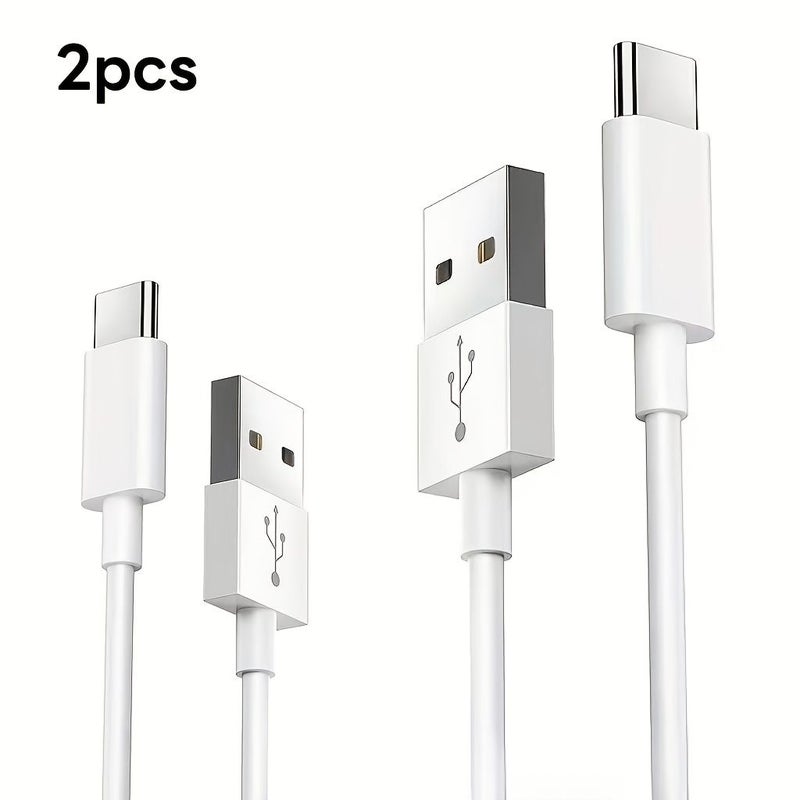 حزمة من 2 كابل USB-C للشحن السريع ونقل البيانات، متوافقة مع الهواتف الذكية، للسفر والمكتب - Image 1