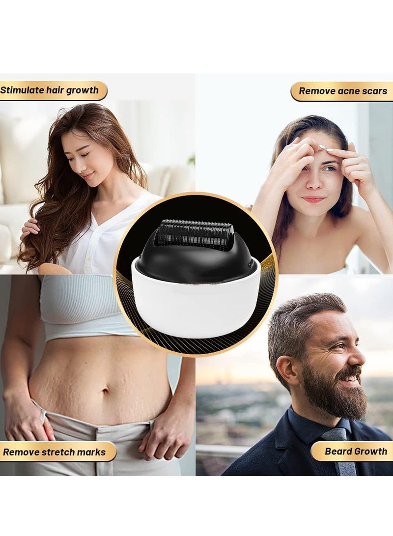 إسكدنيا أسطوانة بكرة اللحية الصغيرة، بكرة إبرة صغيرة محمولة، 1200 بكرة إبرة تيتانيوم دقيقة للعناية بالبشرة، تصغير المسام، تفتيح لون البشرة، نمو الشعر للسفر، التنزه، رحلة عمل، 0.5 مم - Image 5