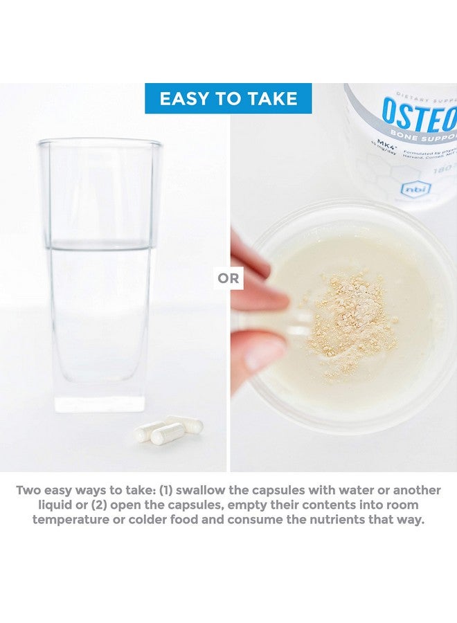 إن بي آي مكمل دعم العظام NBI Osteo-K | فيتامين د وفيتامين ك مع مكمل سترات الكالسيوم | 45 مجم من فيتامين ك2 (MK4) لصحة العظام ووظيفتها | 180 كبسولة نباتية - Image 5