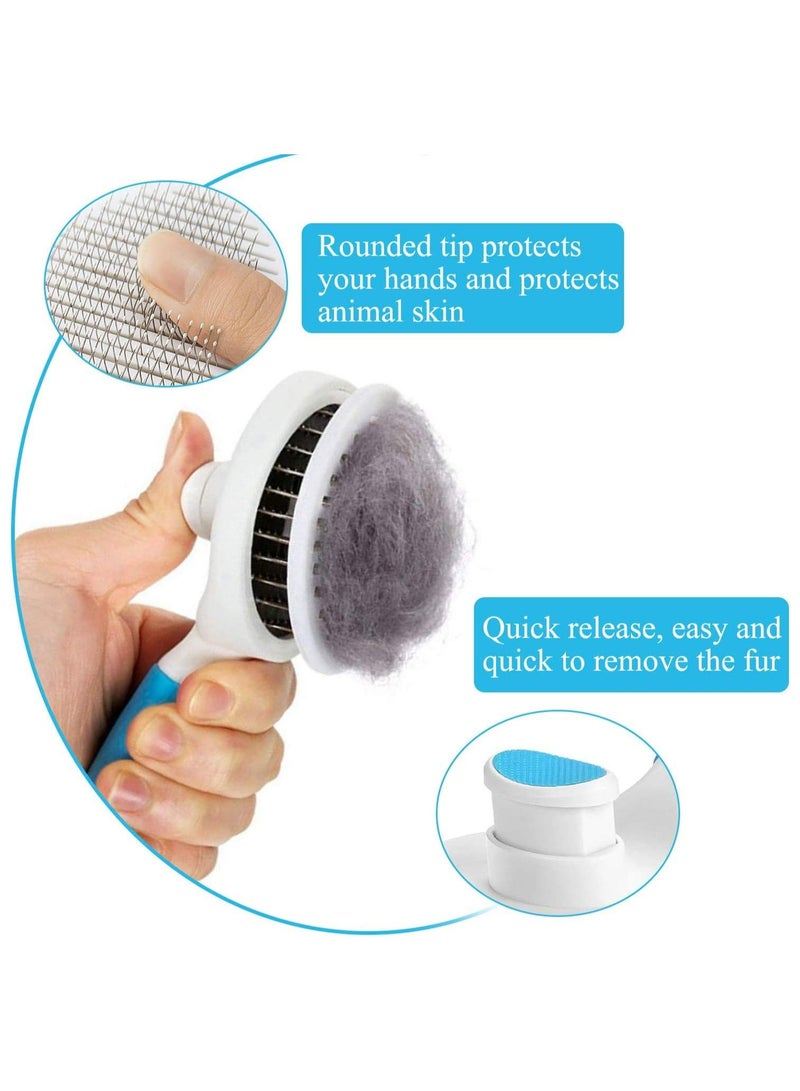 Oasisgalore Pet Grooming Brush Cat Brush and Dog Brush Self Cleaning Slicker Brushes for Shedding and Grooming with Long or Short Hair  - Image 2