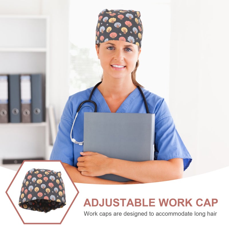 👕 قبعة تمريض قابلة للتعديل ومريحة للاستخدام الطبي والصالون تصميم قطني متين - Image 4