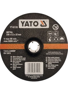 Yato YATO Metal Cutting Disc 230X3.2X22mm Depressed Center YT-6120 