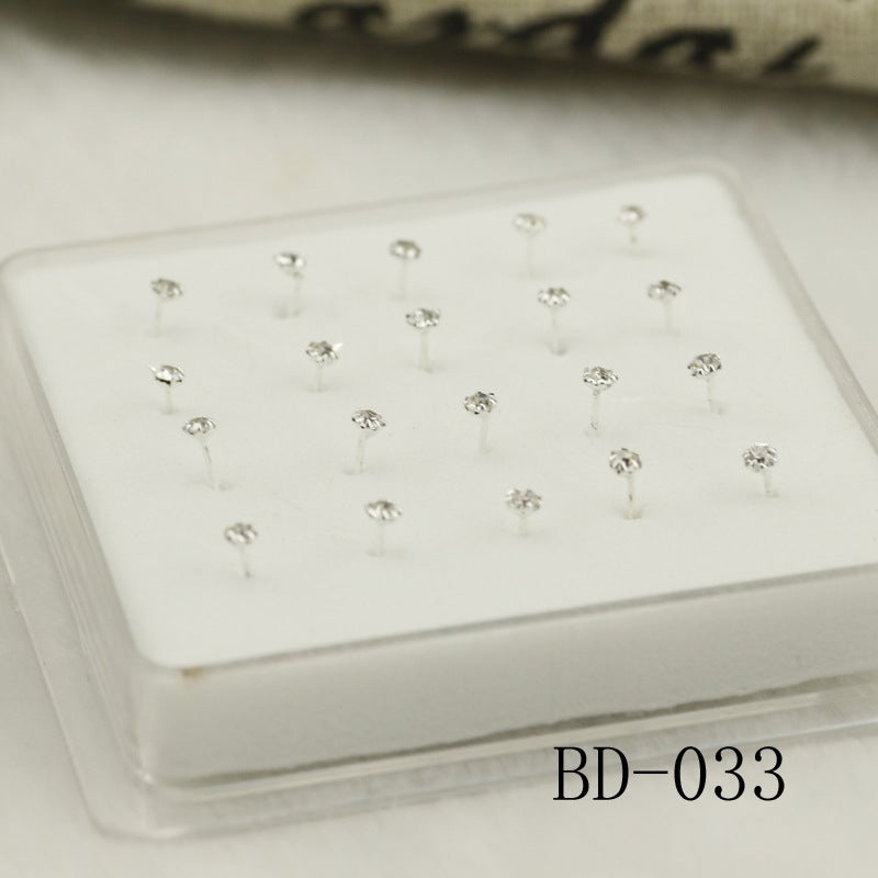 New Puncture Nose Nail Color Sunflower Silver Nose Nail Unisex Wish Supply - Image 1