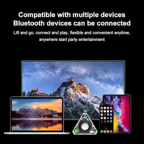 VEROX Mini Bluetooth Speaker with Transparent RGB Led Light for Indoor Outdoor Built-in Mic Exceptional Sound with Heavy Bass Compatible with Phone Computer Laptop- Green - Image 3