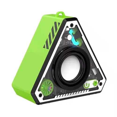 VEROX Mini Bluetooth Speaker with Transparent RGB Led Light for Indoor Outdoor Built-in Mic Exceptional Sound with Heavy Bass Compatible with Phone Computer Laptop- Green - Image 1
