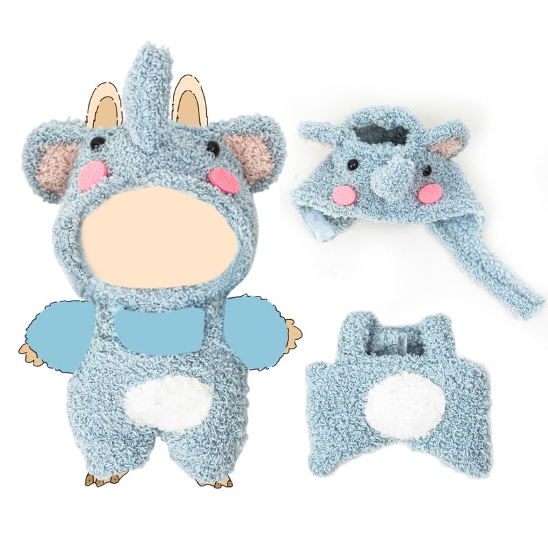 KIYEREE Clothes for Lububu 17cm DollsNO Doll Outfit with Accessories Suit for Lububu Cute Stylish Dress Up Set for lububu Easter Gifts Elephant - Image 3
