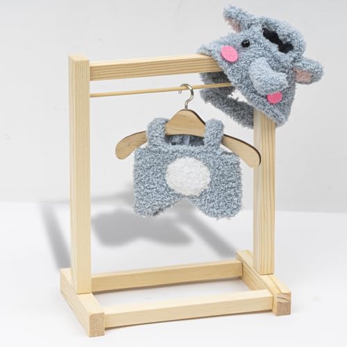 KIYEREE Clothes for Lububu 17cm DollsNO Doll Outfit with Accessories Suit for Lububu Cute Stylish Dress Up Set for lububu Easter Gifts Elephant - Image 5