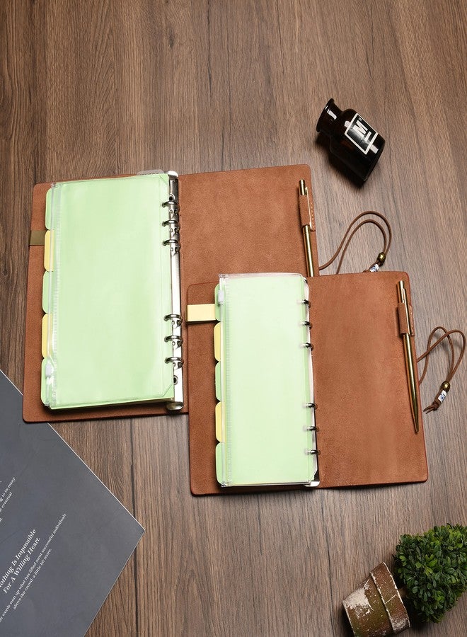 Wonderpool Leather Journal A5 Refillable 6 Ring Binder Notebook with Lined Paper and Pen,Writing Diary for Work Travel and Agenda Plan (A5, Wine red) - Image 3