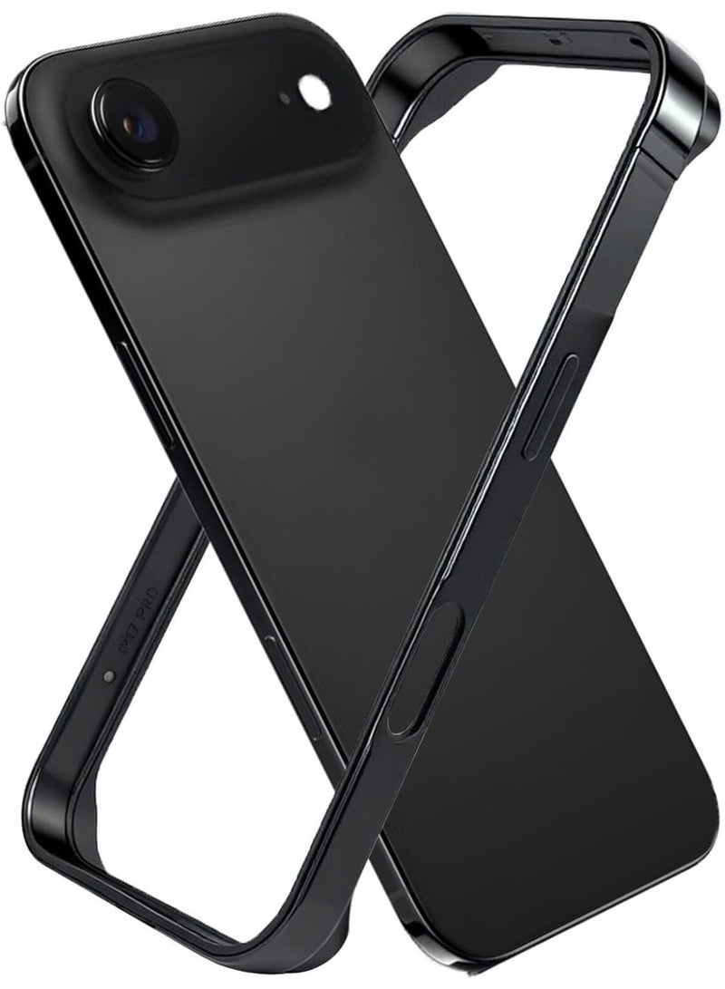 general Bumper Metal Case for iPhone 17 Air, No Back Design, Aluminum Alloy + TPU Bumper Frame Slim Heat Dissipation 4 Corner Raised Shockproof - Image 1