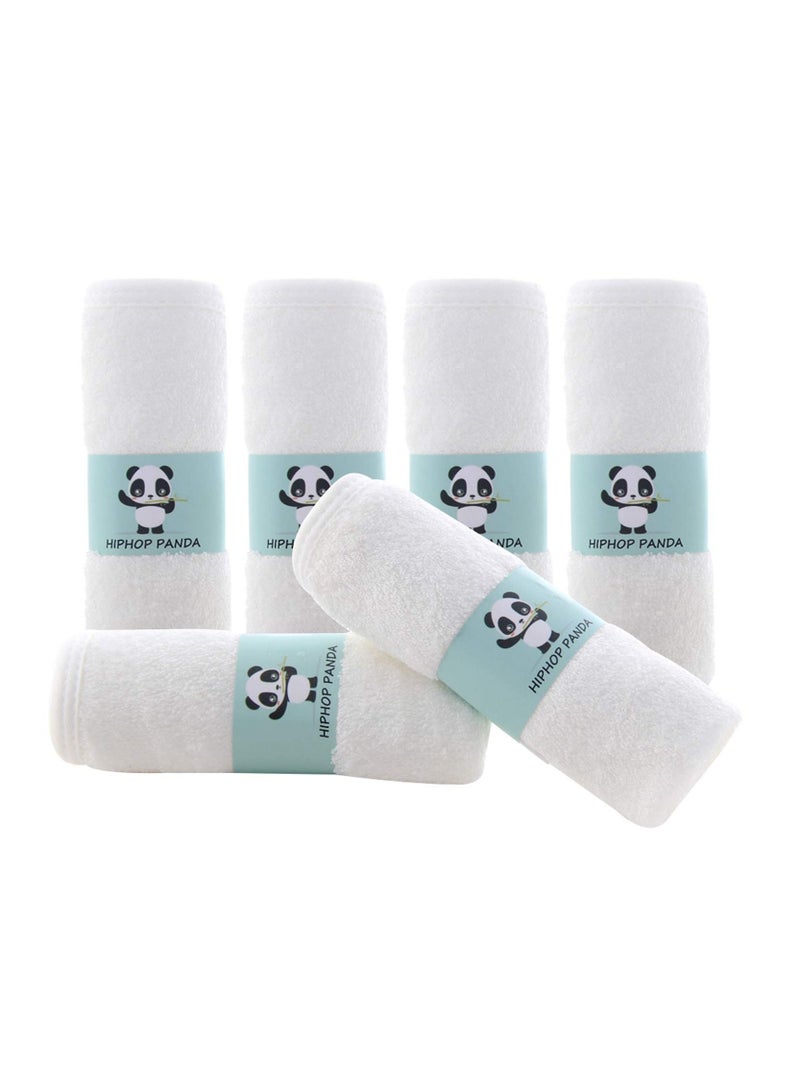 SYOSI 6 Pack Hypoallergenic Bamboo Baby Washcloths 2 Layer Ultra Soft Absorbent Bamboo Towel Newborn Face Towel Washcloths for Delicate Skin Boy Girl Shower Gift  - Image 1