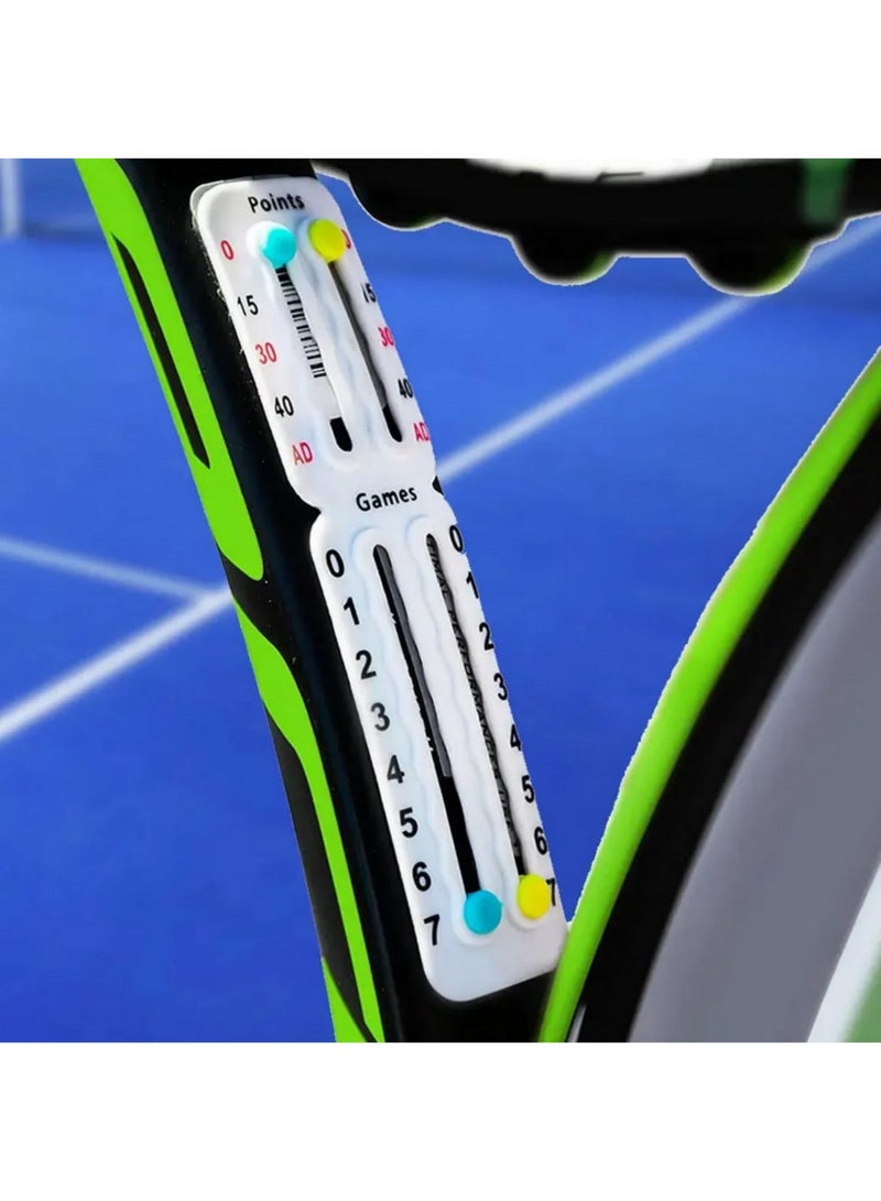 ITF Approved Tennis Padel Scorekeeper Easily Mounted Mini Scoreboard to Track Points Games Sets Right Counter Scoreboard Recording Conforming Small Tennis Racket Paddle white - Image 3