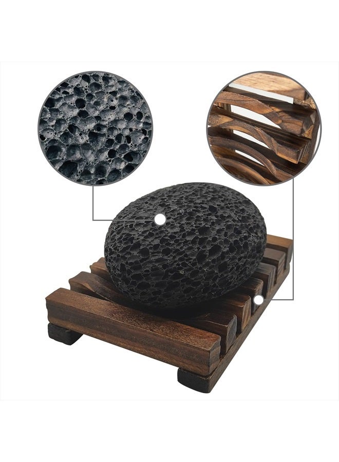 DICOBEE Pumice Stone for Foot, Natural Earth Lava Shower Pumice Stone Black, Exfoliating Rock for Feet, Pedicure Rocks, Stone for Skin Scrubber, Pedicure Exfoliator Tools Scrubber Health Foot Care - Image 3