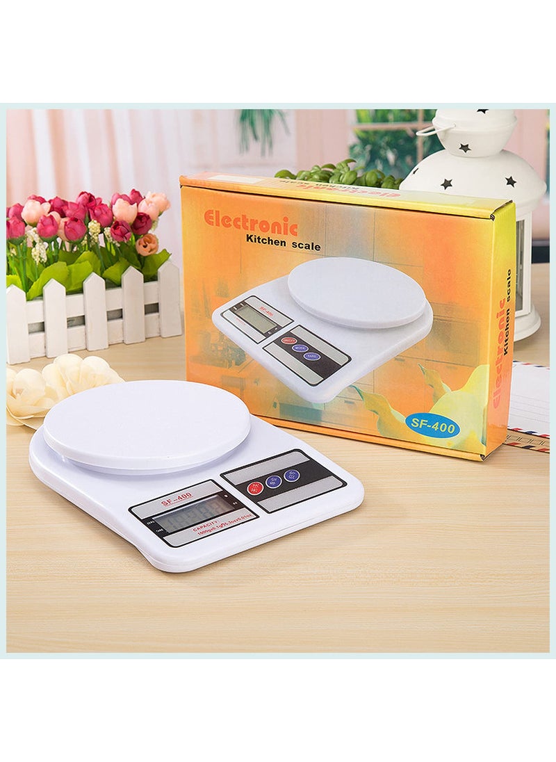 MOOZMOB MOOZMOB Latest Version SF400 Digital Weight Measuring Machine Food Weighing Scale Weighing Machine for Food Small Meals Kitchen Max Weight Load Upto 10 Kg Pack of 1  - Image 5