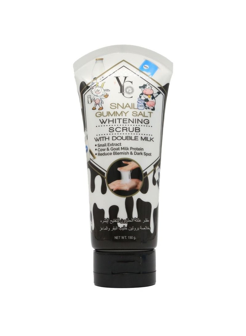 Yong Chin Yong Chin Snail Gummy Salt Whitening Scrub with Double Milk 150g 