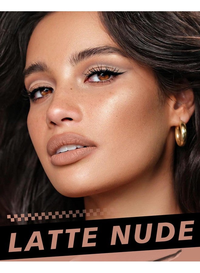 HOOMUSS Nude Lipstick Long Lasting, Matte Liquid Lipsticks for Women Non Transfer Smudgeproof Smooth and Easy to Appy Cruelty Free Lip Color, M61 Latte Nude - Image 2