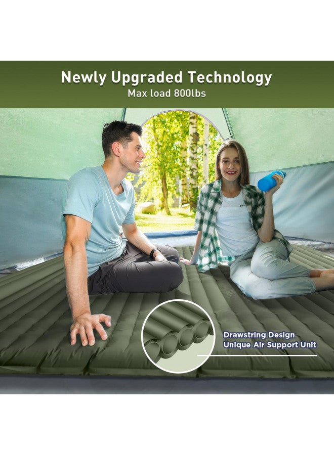 Elegear وسادة نوم مزدوجة من إيليجير للتخييم، 4" سميكة للغاية ذاتية النفخ وسادة تخييم لشخصين مع وسادة ومضخة قدم مدمجة، حصيرة نوم للتخييم للمشي لمسافات طويلة، وسادة تخييم محمولة - Image 3