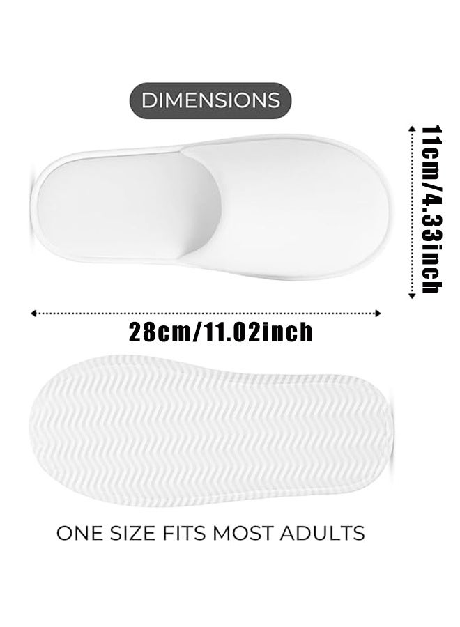 ١٠ أزواج من النعال المنزلية - نعال مانعة للانزلاق ومغلقة من الأمام للاستخدام مرة واحدة، مناسبة للضيوف، والحمام، وغرفة النوم، والفنادق، والمنازل، وللعرائس، وللسفر - Image 2