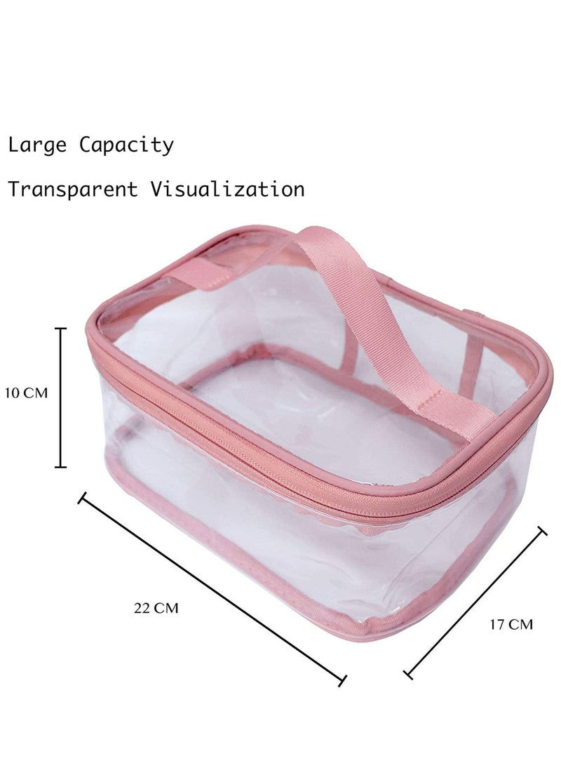 Comestic Travel Bag Portable Bathroom Makeup Wash Bag for Girls Women Lady Men Boy Fashion Storage Electronics Accessories Organizer Large Capacity Pouch, Clear - Image 2