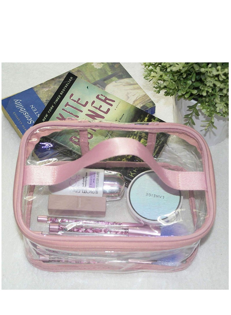 Comestic Travel Bag Portable Bathroom Makeup Wash Bag for Girls Women Lady Men Boy Fashion Storage Electronics Accessories Organizer Large Capacity Pouch, Clear - Image 4