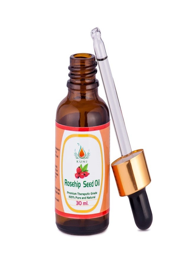 KUNJ Rosehip Seed Oil (Rosa canina) 30ML - 100% Pure & Natural, Cold Pressed, Undiluted - Therapeutic Grade Oil for Anti-Aging, Dark Spots, Glowing Skin, Even Skin Tone & Night Face Massage - Image 4