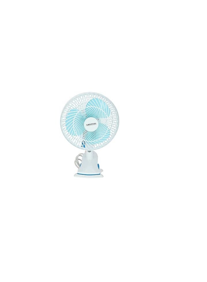 Rabos Table Fan 2 Speed Settings With Oscillating/Rotating And Static Feature KNF6035NV White/Blue - Image 3