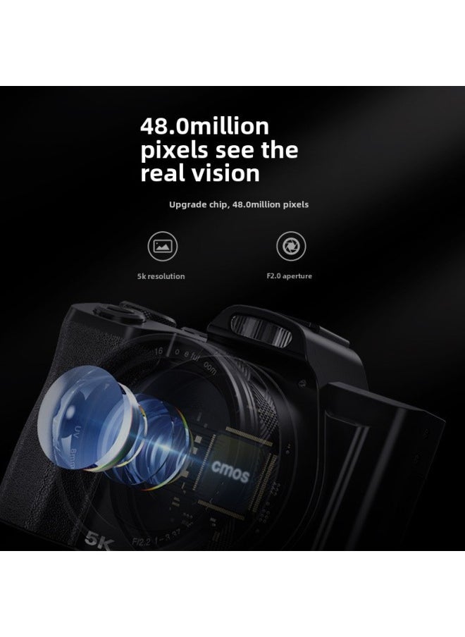 Generic 5K HD Shooting Digital Camera Entry-level Home Travel Shooting Camera WiFi Selfie Camera-Body Color:128g Memory Card  - Image 5