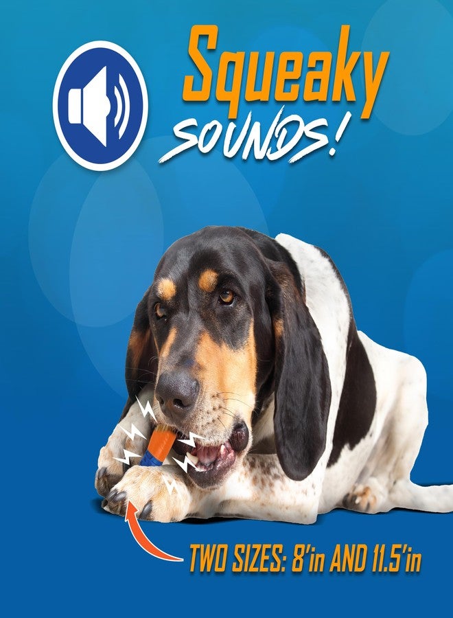 Nerf Dog 11.5in TPR EXO Squeak Stick - Blue/Orange - Image 2