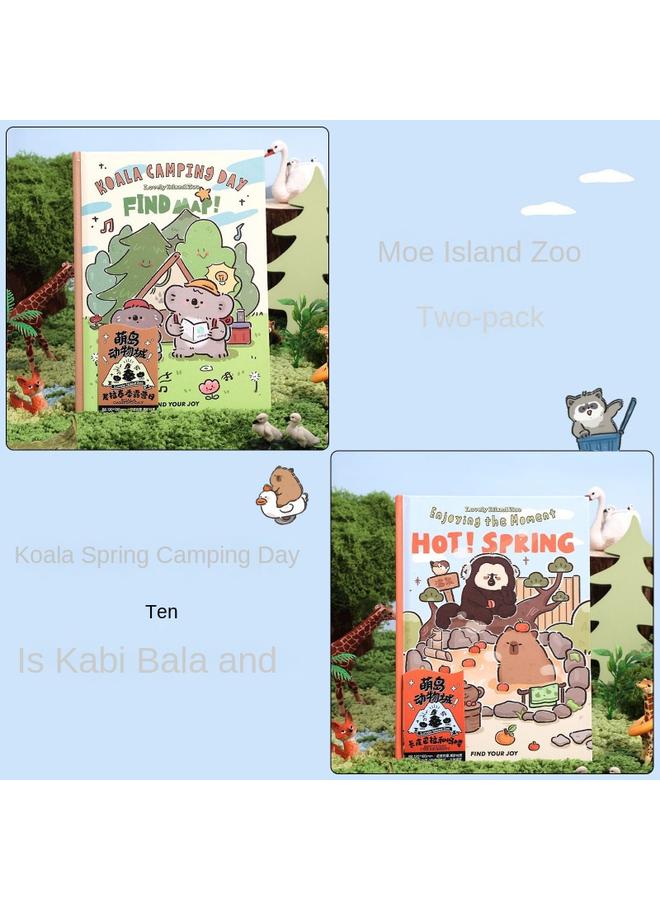 Bluejw Cartoon B6 Hand Account Hardcover Student Notes Notepad Suit High Color Value Color Page Diary Cute Hand Account - Image 1