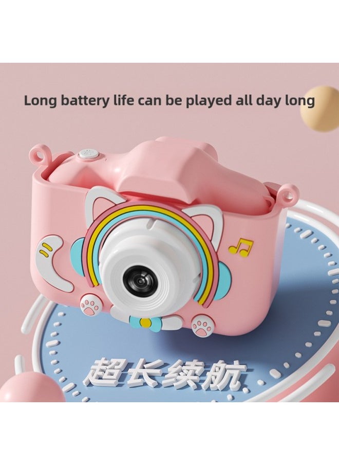 Kitty HD Cartoon Video Children Digital Camera Small SLR Dual Camera Mini Toy Camera-Color:Blue Robot Cat (standard Configuration + High-definition Dual Camera) + 64g Memory Card + Exquisite Packaging  - Image 3